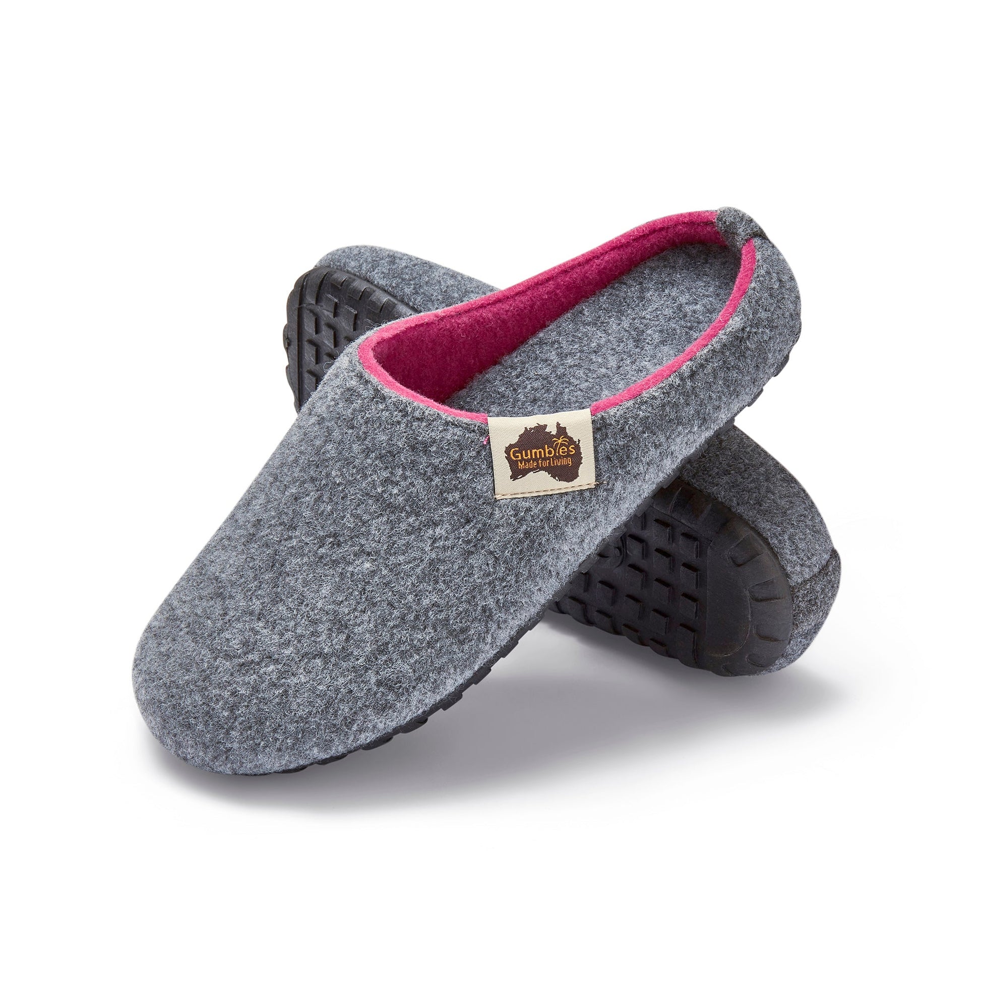 Outback - Women's - Grey & Pink Outback Slippers Gumbies