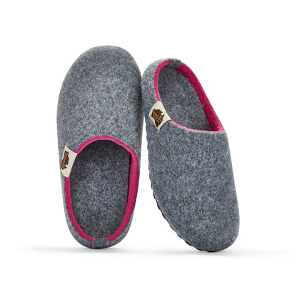 Outback - Women's - Grey & Pink Outback Slippers Gumbies