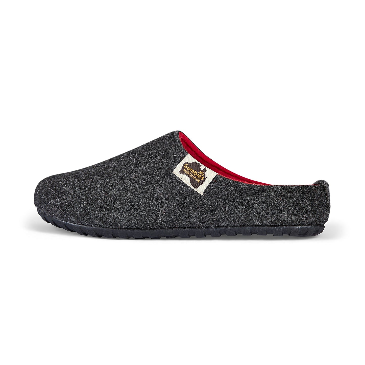 Outback - Men's - Charcoal & Red Outback Slippers Gumbies