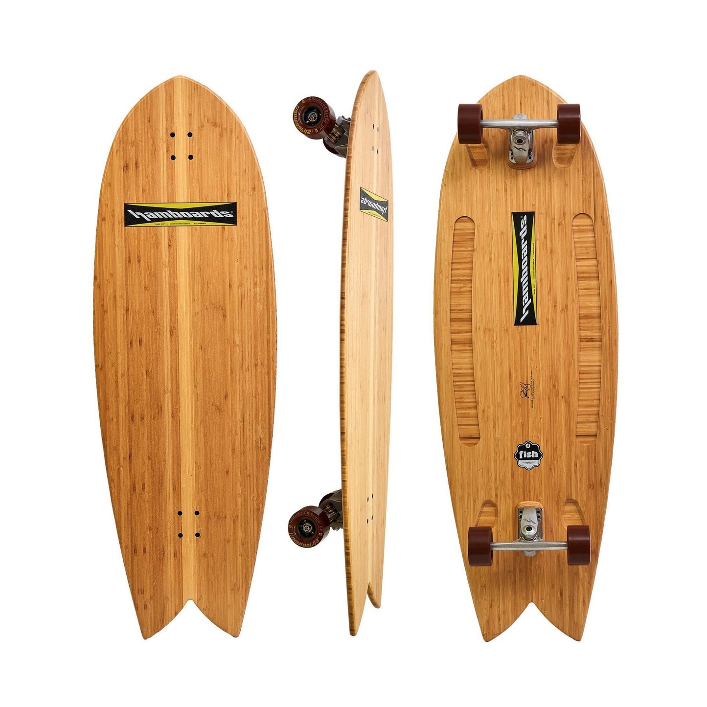 Hamboards - 4'5" The Fish - Bamboo Skateboards Hamboards