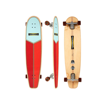 Hamboards - 45" The Huntington Hop - Light Blue/Orange/Red Skateboards Hamboards