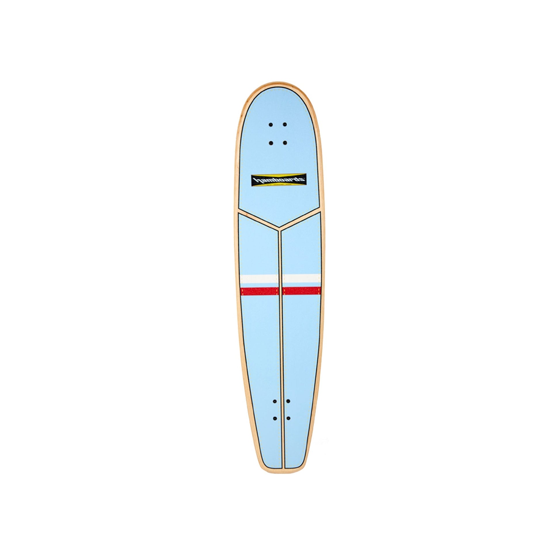 Hamboards - 45" The Huntington Hop - Light Blue/Red/White - Deck Only Skateboards Hamboards