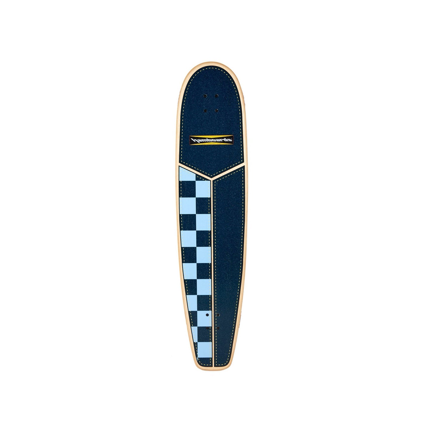 Hamboards - 45" The Huntington Hop - Navy/Light Blue Checkers - Deck Only Skateboards Hamboards