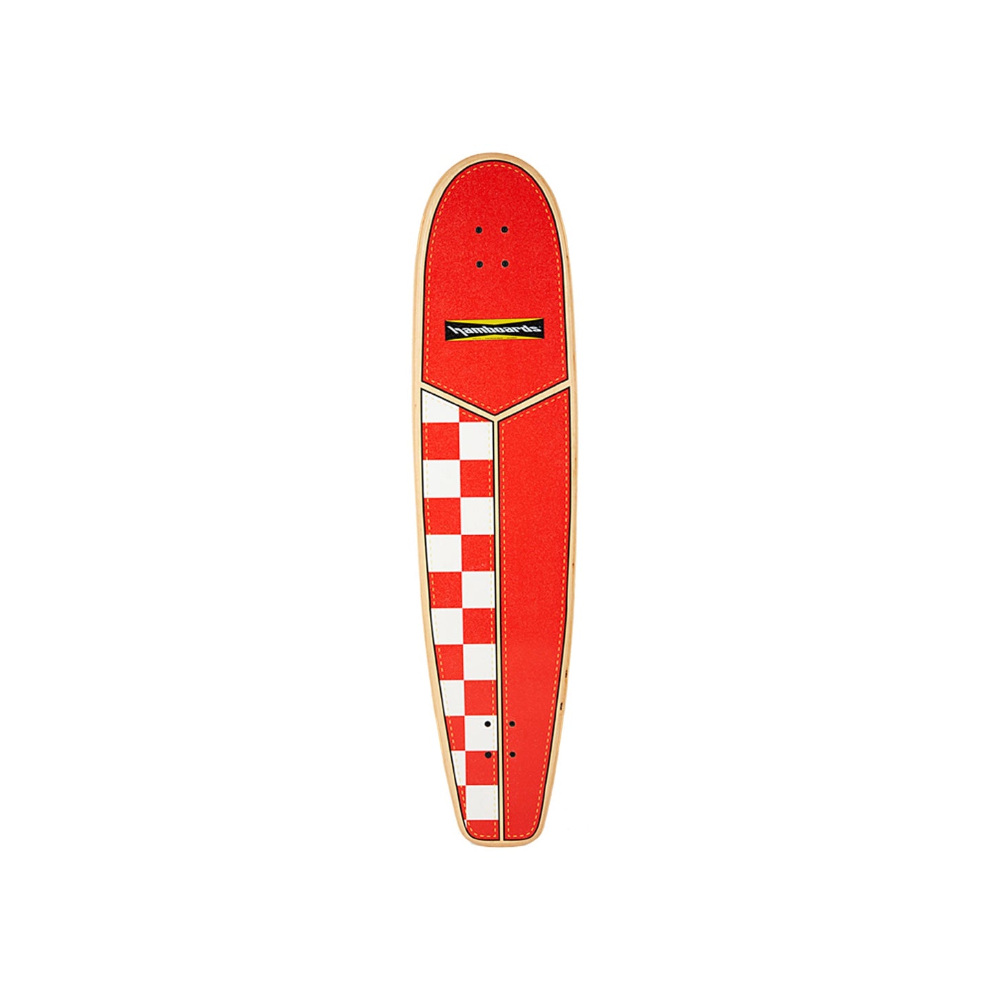 Hamboards - 45" The Huntington Hop - Orange/White Checkers - Deck Only Skateboards Hamboards