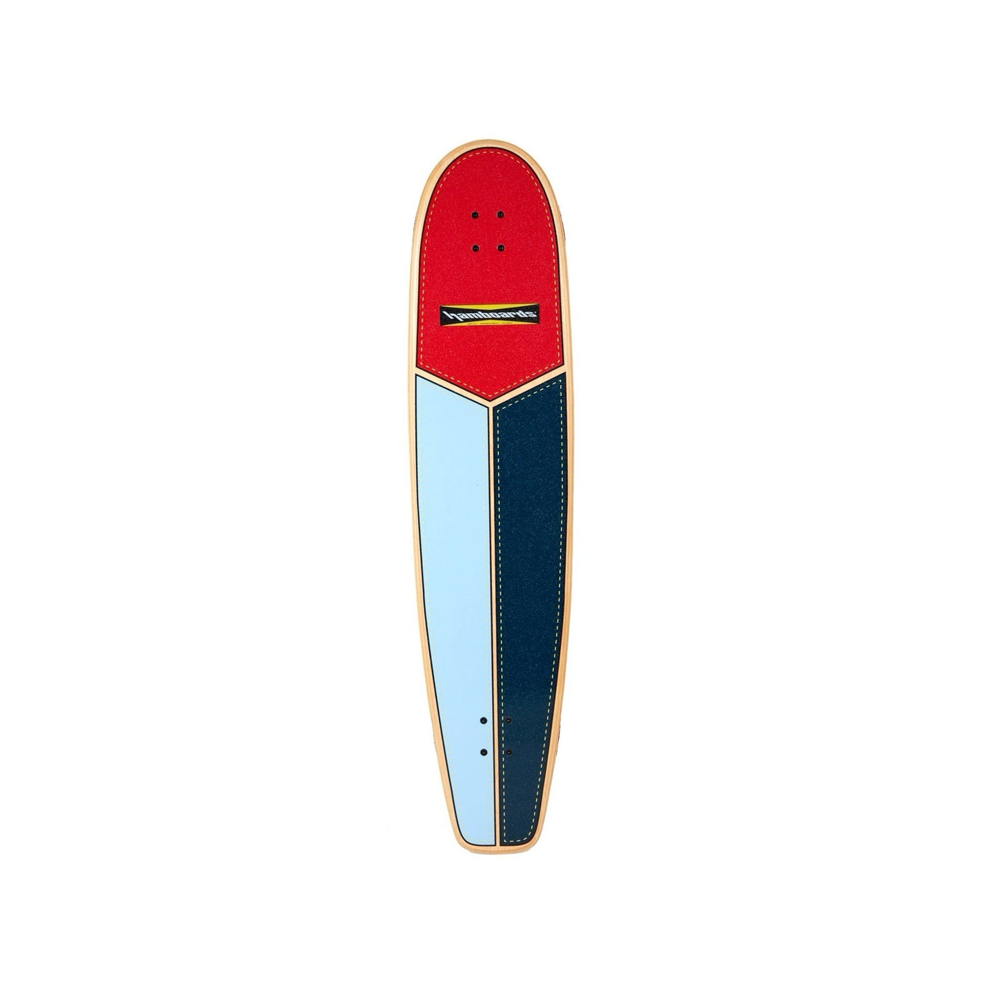 Hamboards - 45" The Huntington Hop - Red/Light Blue/Navy - Deck Only Skateboards Hamboards