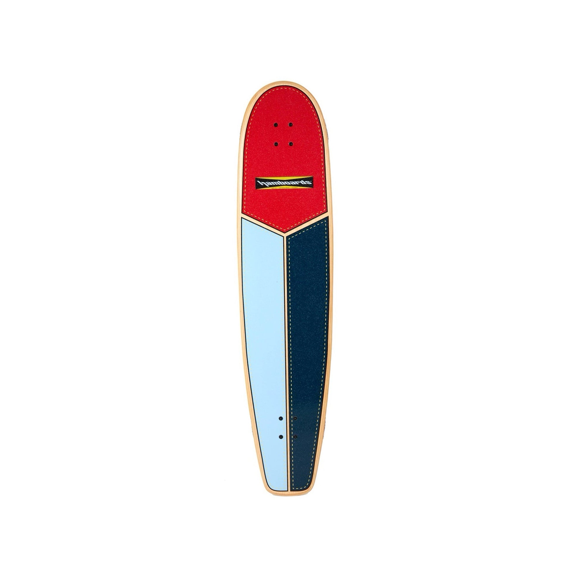 Hamboards - 45" The Huntington Hop - Red/Light Blue/Navy - Deck Only Skateboards Hamboards