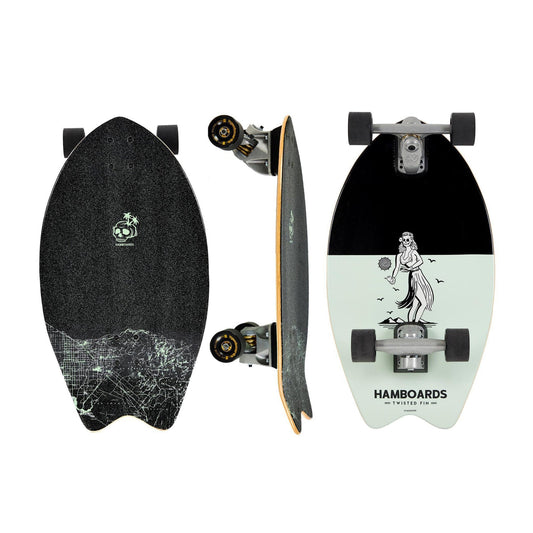Hamboards - 26" The OC Twisted Fin - Hula Blue Skateboards Hamboards