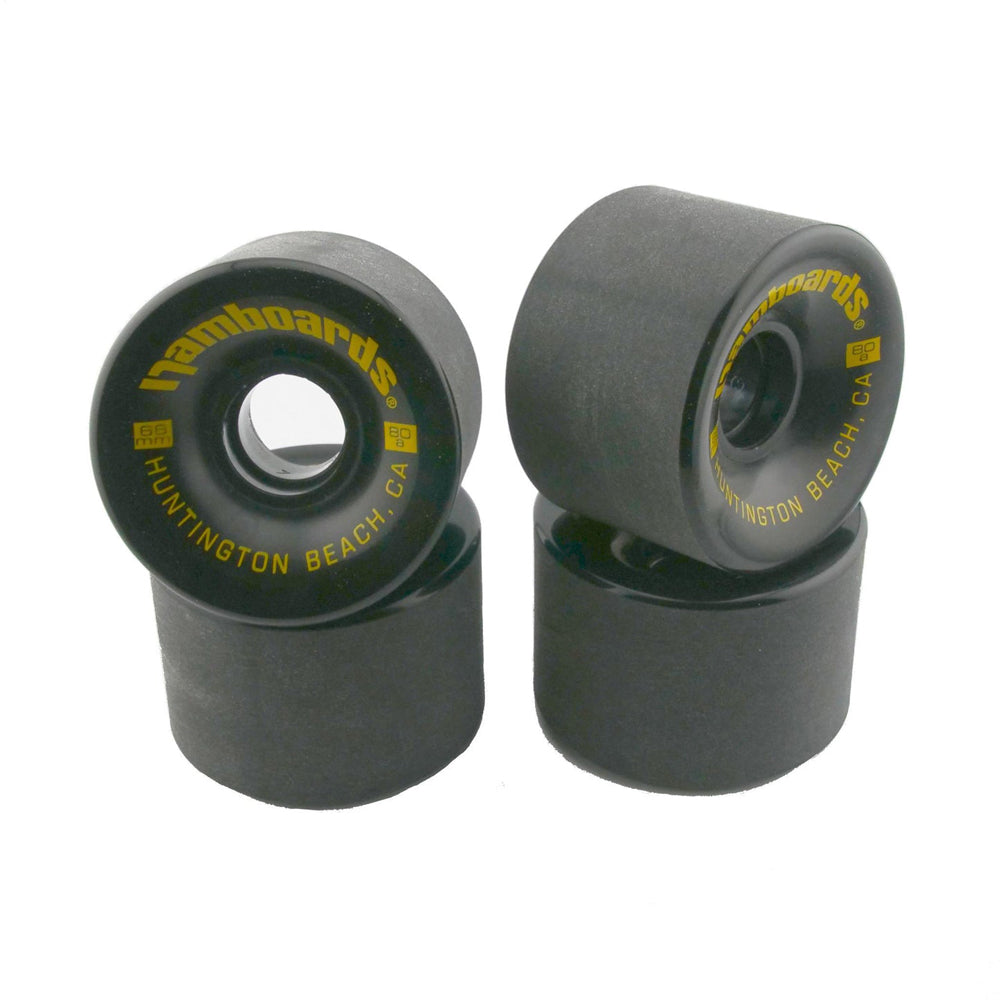 Hamboards - Black Wheels - 66mm 80A Skateboard Wheels Hamboards