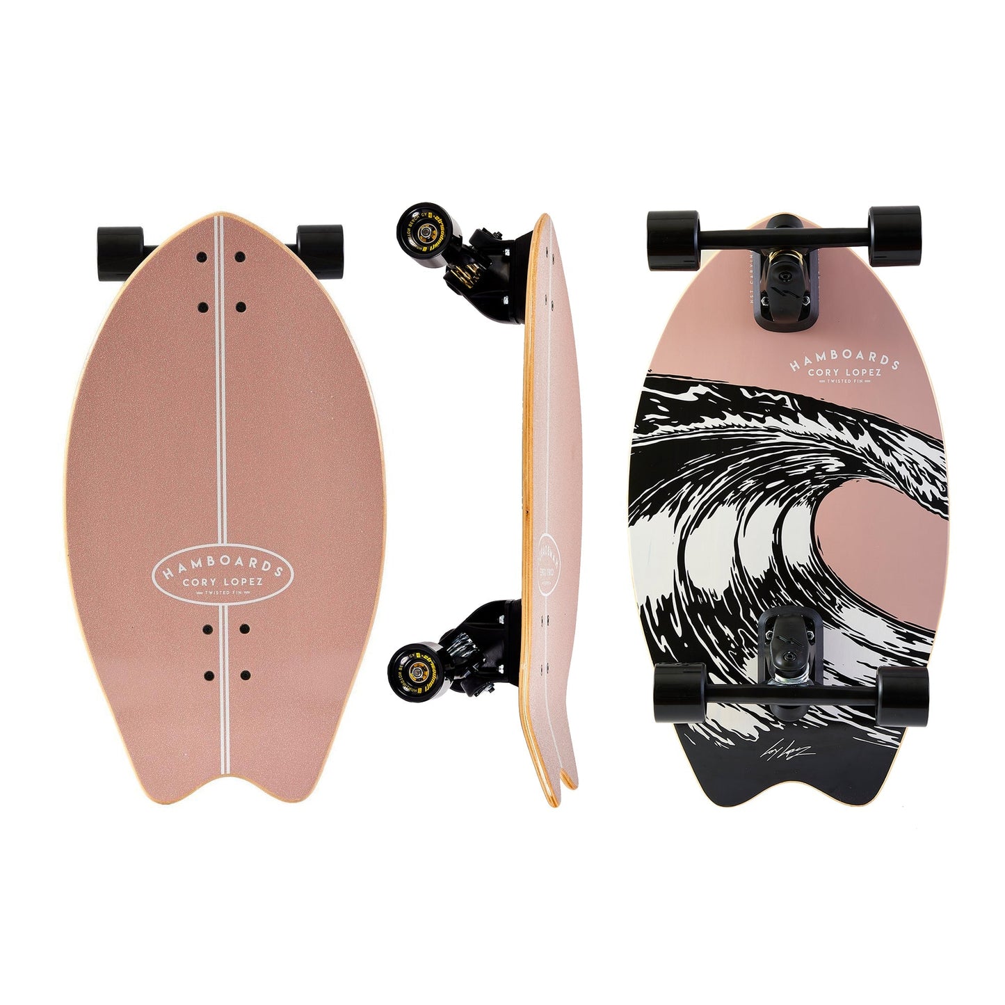 Hamboards - 26" The Corey Lopez Twisted Fin - Pastel Skateboards Hamboards