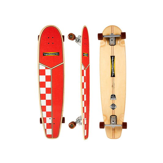 Hamboards - 45" The Huntington Hop - Orange/White Checkers Skateboards Hamboards