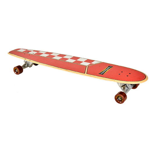 Hamboards - 45" The Huntington Hop - Orange/White Checkers Skateboards Hamboards