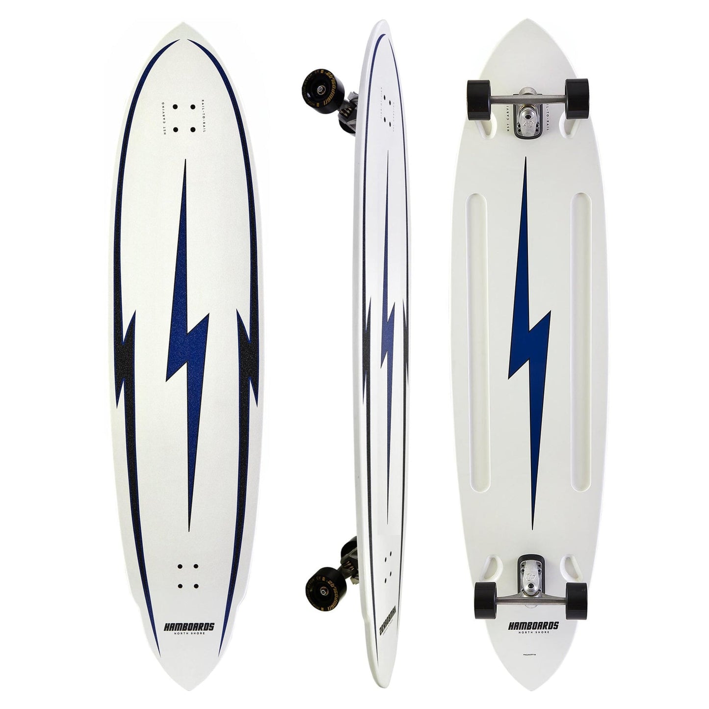Hamboards - 5'7'' The Pinger - North Shore White Skateboards Hamboards