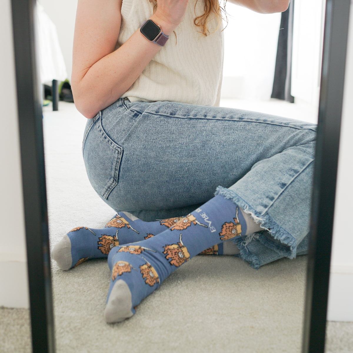 Save the Highland Cow Bamboo Socks Socks Bare Kind