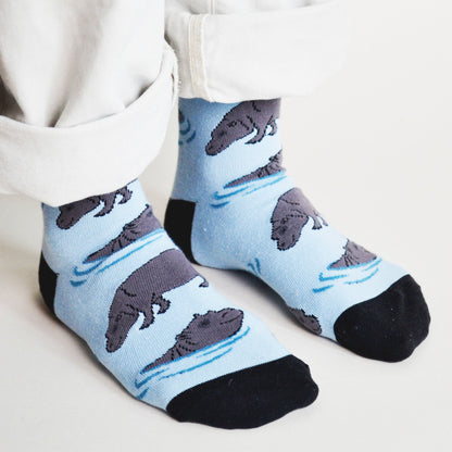 Save the Hippos Bamboo Socks Socks Bare Kind