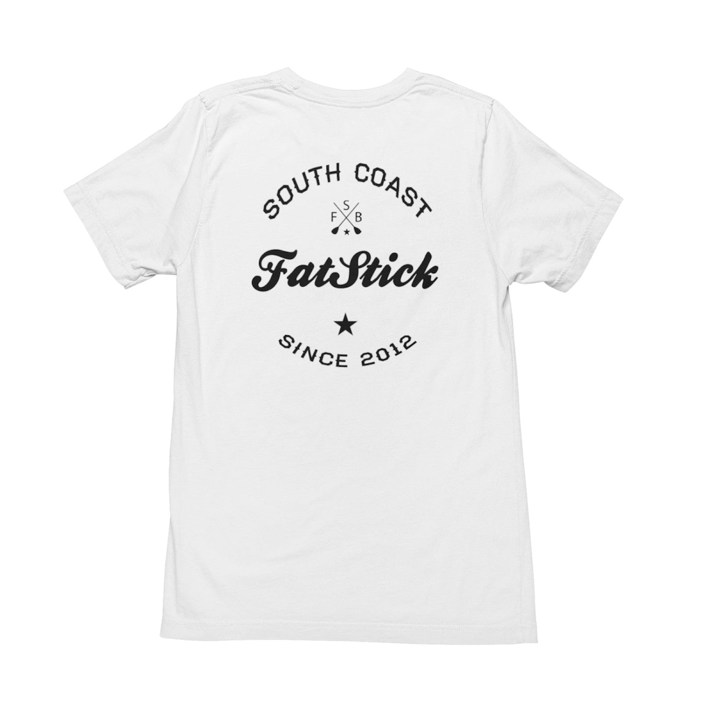 FatStick “South Coast” Lifestyle T-Shirt Accessories/Bags FatStick Boards S White