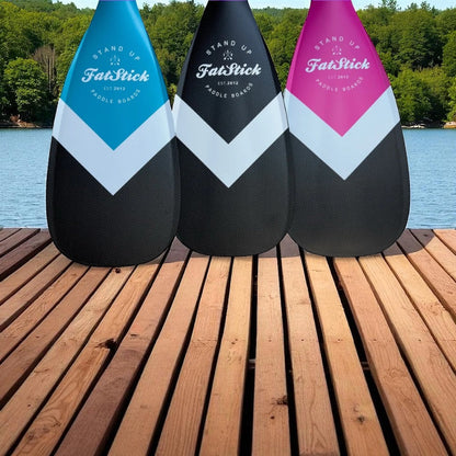 FREE BAG | 3 Piece Full Carbon Paddle Board Paddle - Blue/Pink/Black FatStick Boards