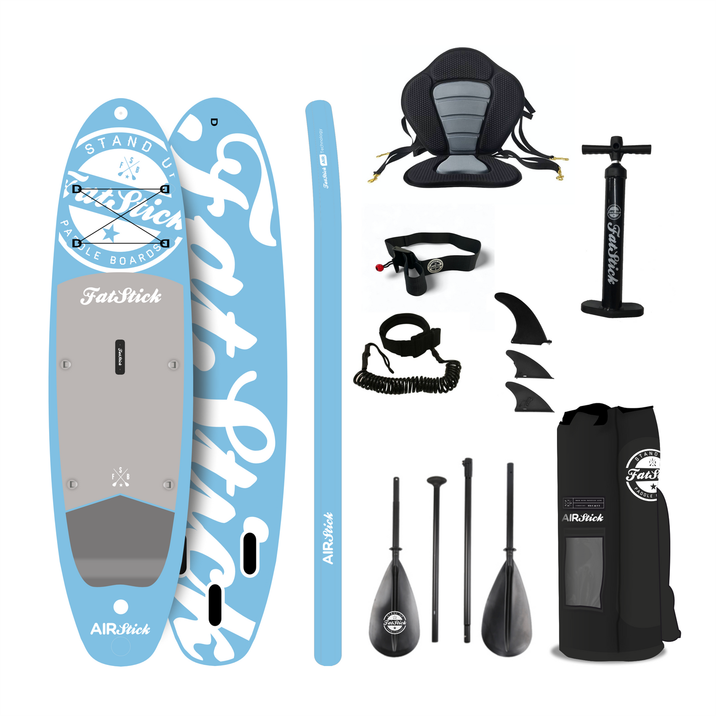 NEW 2026 AirStick 10'6 Inflatable Stand Up Paddle Board | SUP Package SUPs FatStick Boards