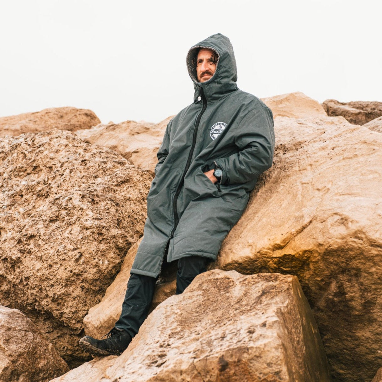 FREE BEANIE | Recycled Fleece Changing Robe “FatWrap” | Waterproof |Beach | Swimming | Surfing | Coat Accessories/Bags FatStick Boards