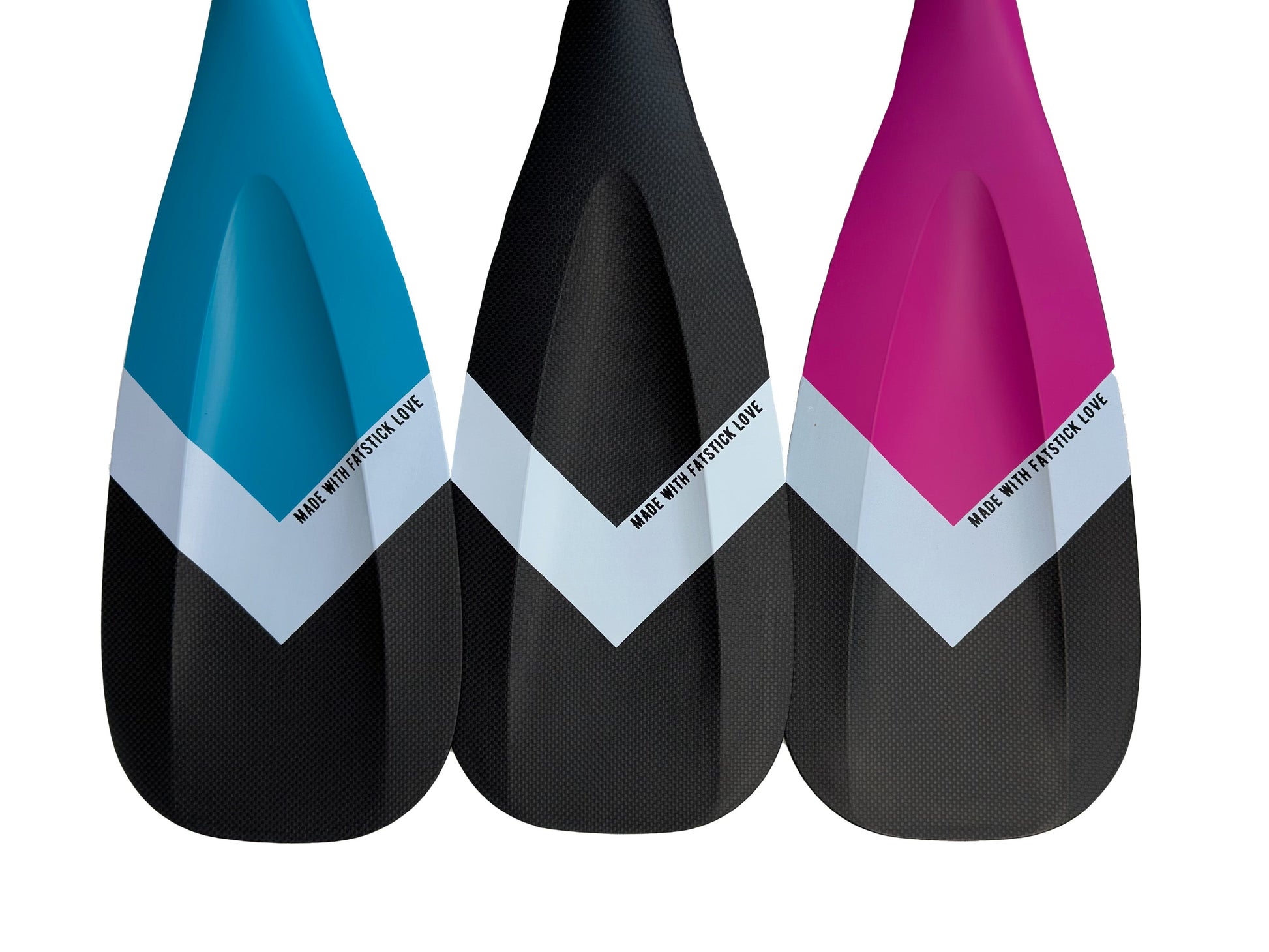 FREE BAG | 3 Piece Full Carbon Paddle Board Paddle - Blue/Pink/Black FatStick Boards