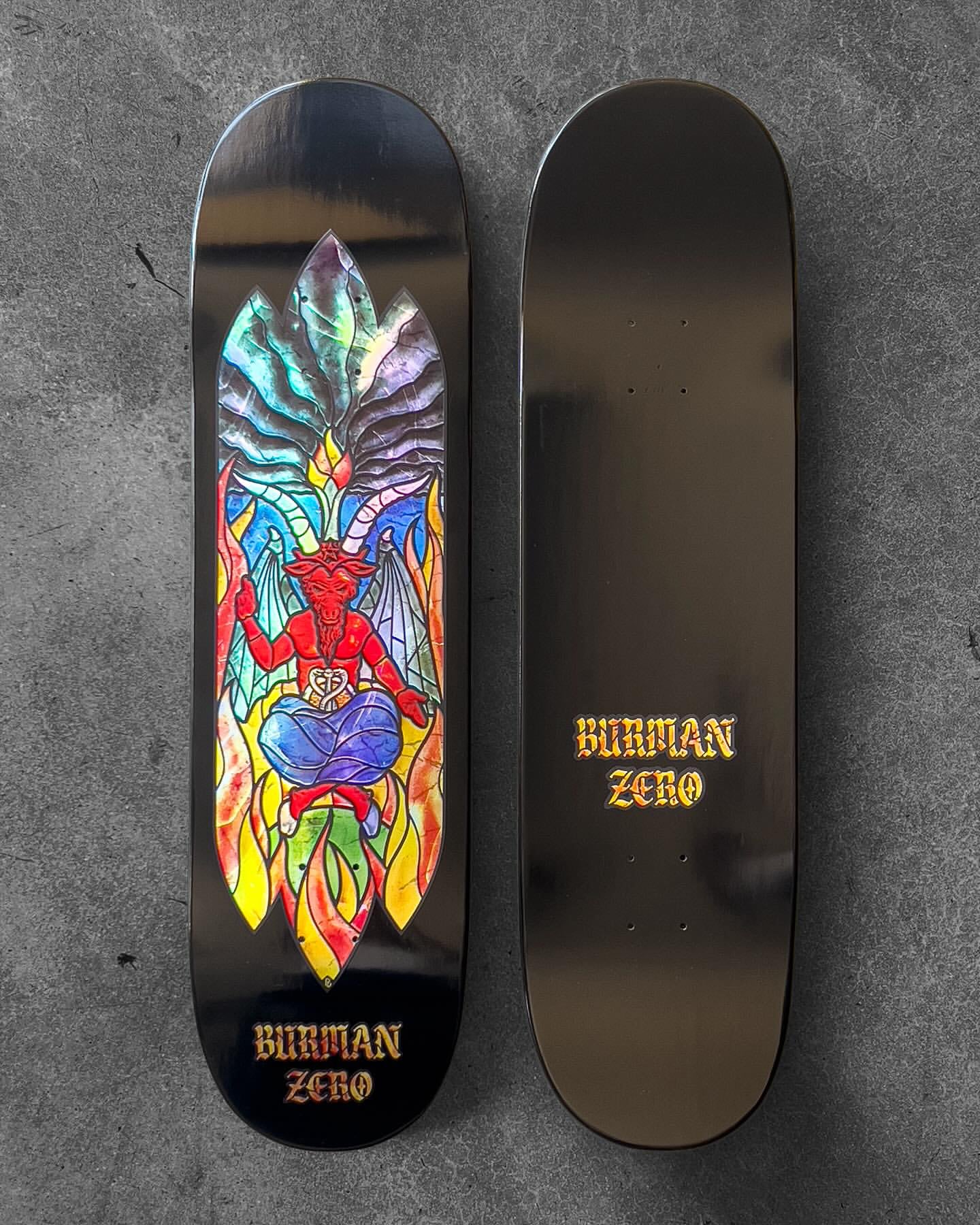 Zero Skateboard Deck Stained Glass Burman 8.5"