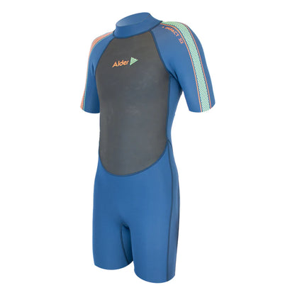 Alder Impact Junior 3/2 Shorty Kids Wetsuit Wetsuit Alder Blue Strike Age 6