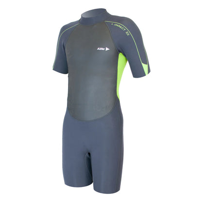 Alder Impact Junior 3/2 Shorty Kids Wetsuit Wetsuit Alder Green Age 6