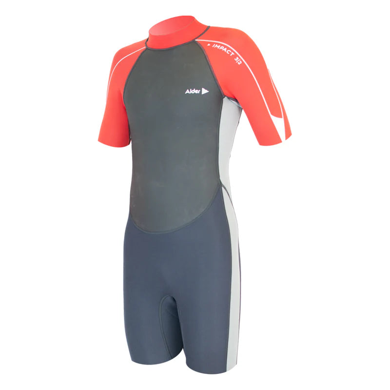 Alder Impact Junior 3/2 Shorty Kids Wetsuit Wetsuit Alder Red Age 6