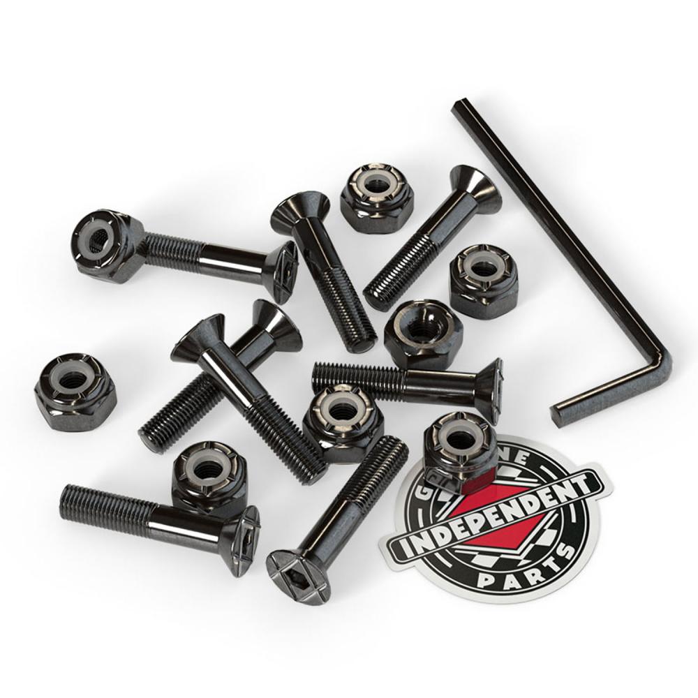 Indy Parts Precision Skateboard Allen Bolts 7/8" Hardware Set Black Skateboard Small Parts indy