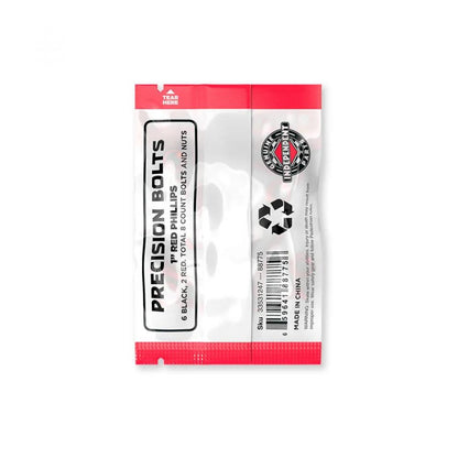 Indy Parts Precision Skateboard Phillips Bolts 1" Hardware Set Black/Red Skateboard Small Parts indy