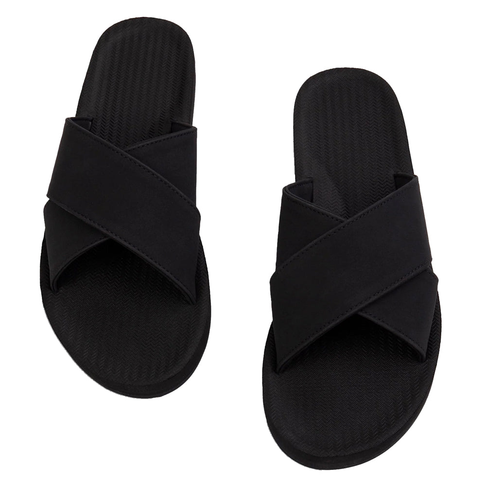 Indosole - Mens Sandals - ESSNTLS Cross - Black Sandals Indosole