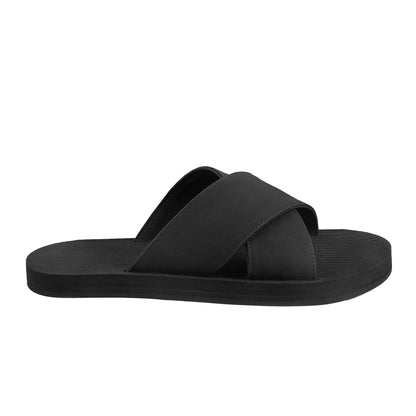 Indosole - Mens Sandals - ESSNTLS Cross - Black Sandals Indosole
