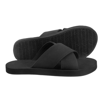 Indosole - Mens Sandals - ESSNTLS Cross - Black Sandals Indosole