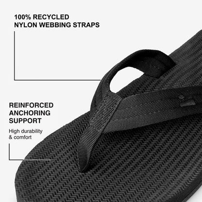 Indosole - Mens Flip Flops - Easy Living - Black Sandals Indosole