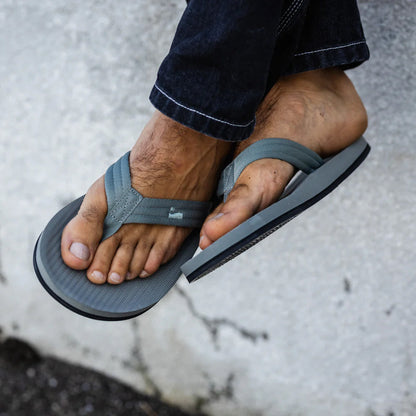 Indosole - Mens Flip Flops - Easy Living - Granite Sandals Indosole