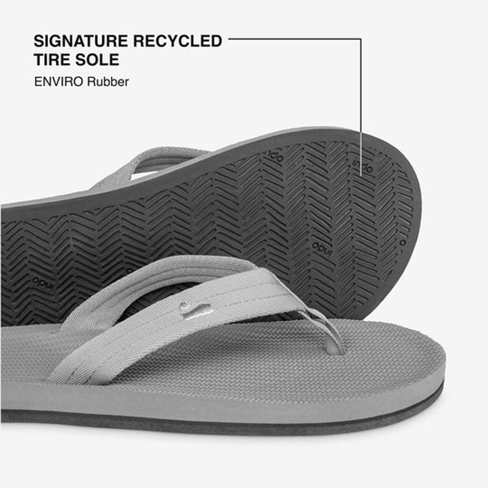 Indosole - Mens Flip Flops - Easy Living - Granite Sandals Indosole