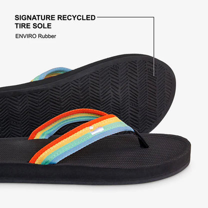Indosole - Mens Flip Flops - Easy Living - Rainbow Sandals Indosole