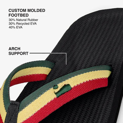 Indosole - Mens Flip Flops - Easy Living - Reggae Sandals Indosole