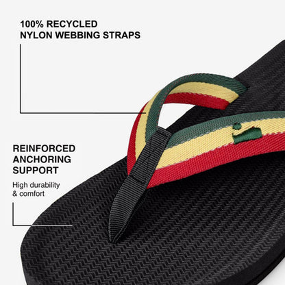 Indosole - Mens Flip Flops - Easy Living - Reggae Sandals Indosole