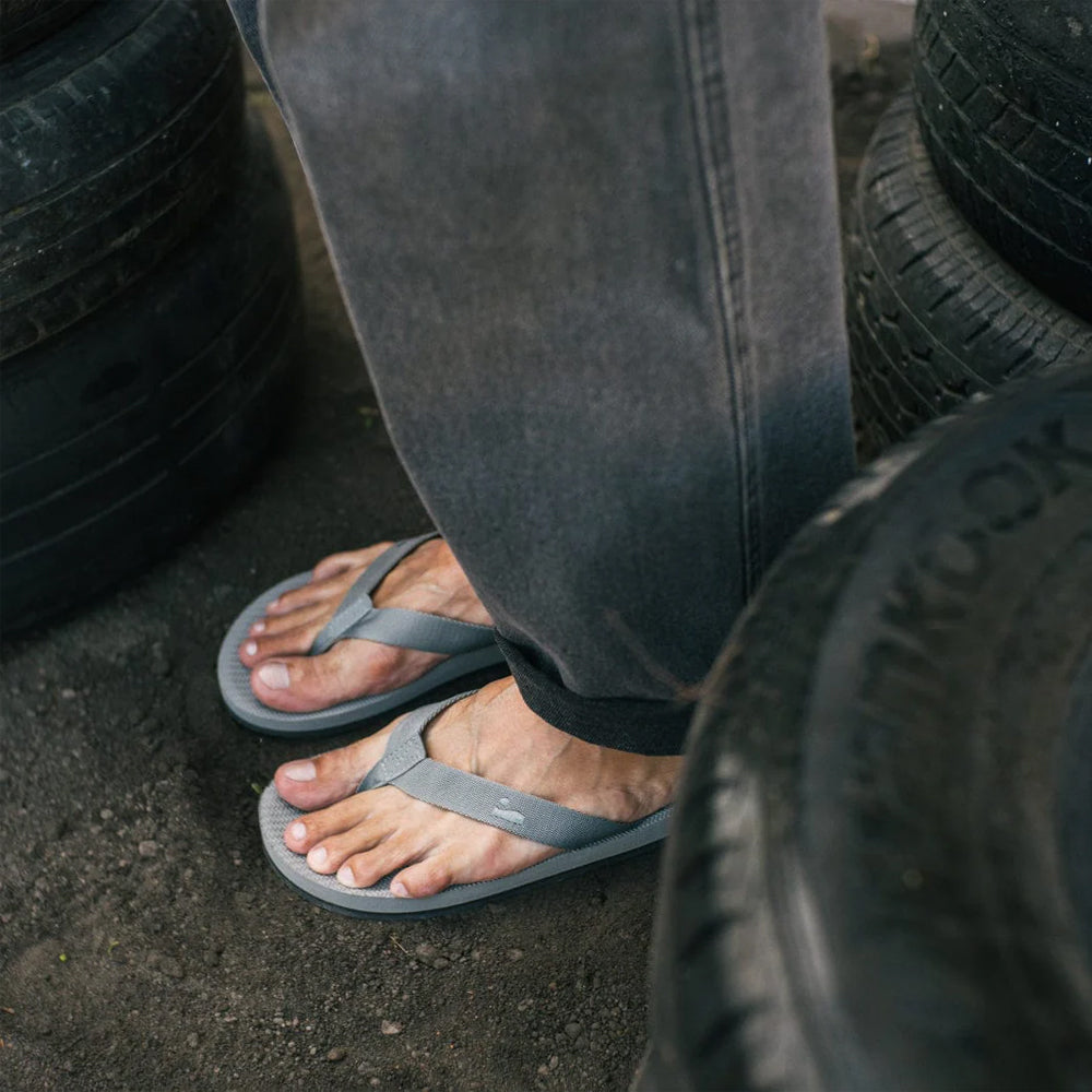 Indosole - Mens Flip Flops - Easy Living Lite - Granite Sandals Indosole