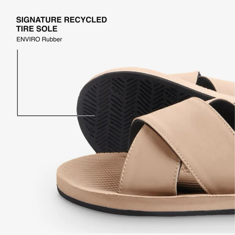 Indosole - Womens Sandals - ESSNTLS Cross - Soil Light Sandals Indosole