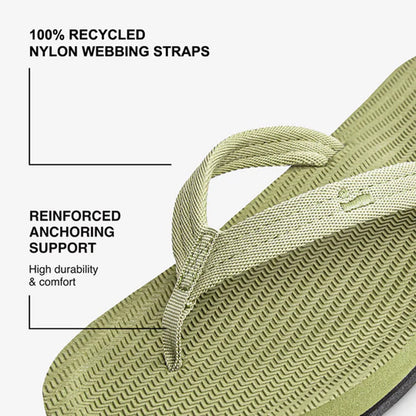 Indosole - Womens Flip Flops - Easy Living - Matcha Sandals Indosole