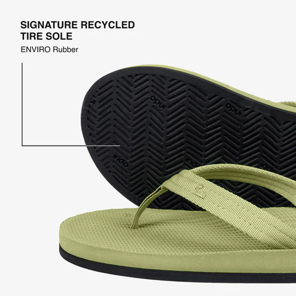 Indosole - Womens Flip Flops - Easy Living - Matcha Sandals Indosole