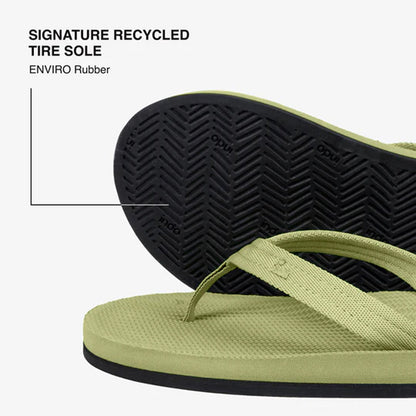 Indosole - Womens Flip Flops - Easy Living - Matcha Sandals Indosole