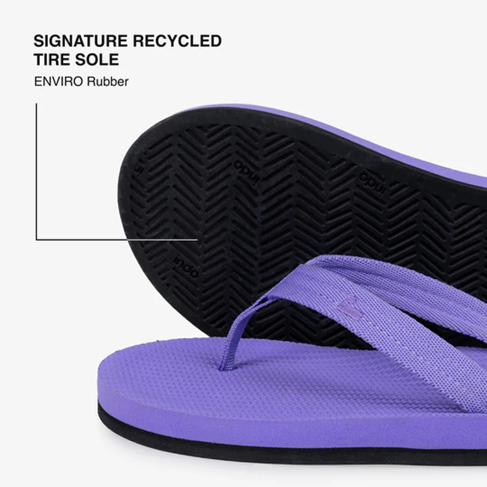Indosole - Womens Flip Flops - Easy Living - Purple Haze Sandals Indosole