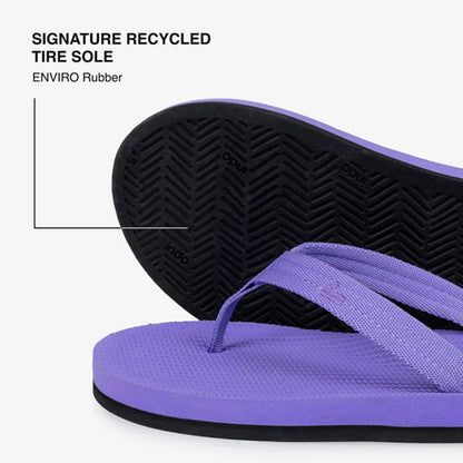 Indosole - Womens Flip Flops - Easy Living - Purple Haze Sandals Indosole