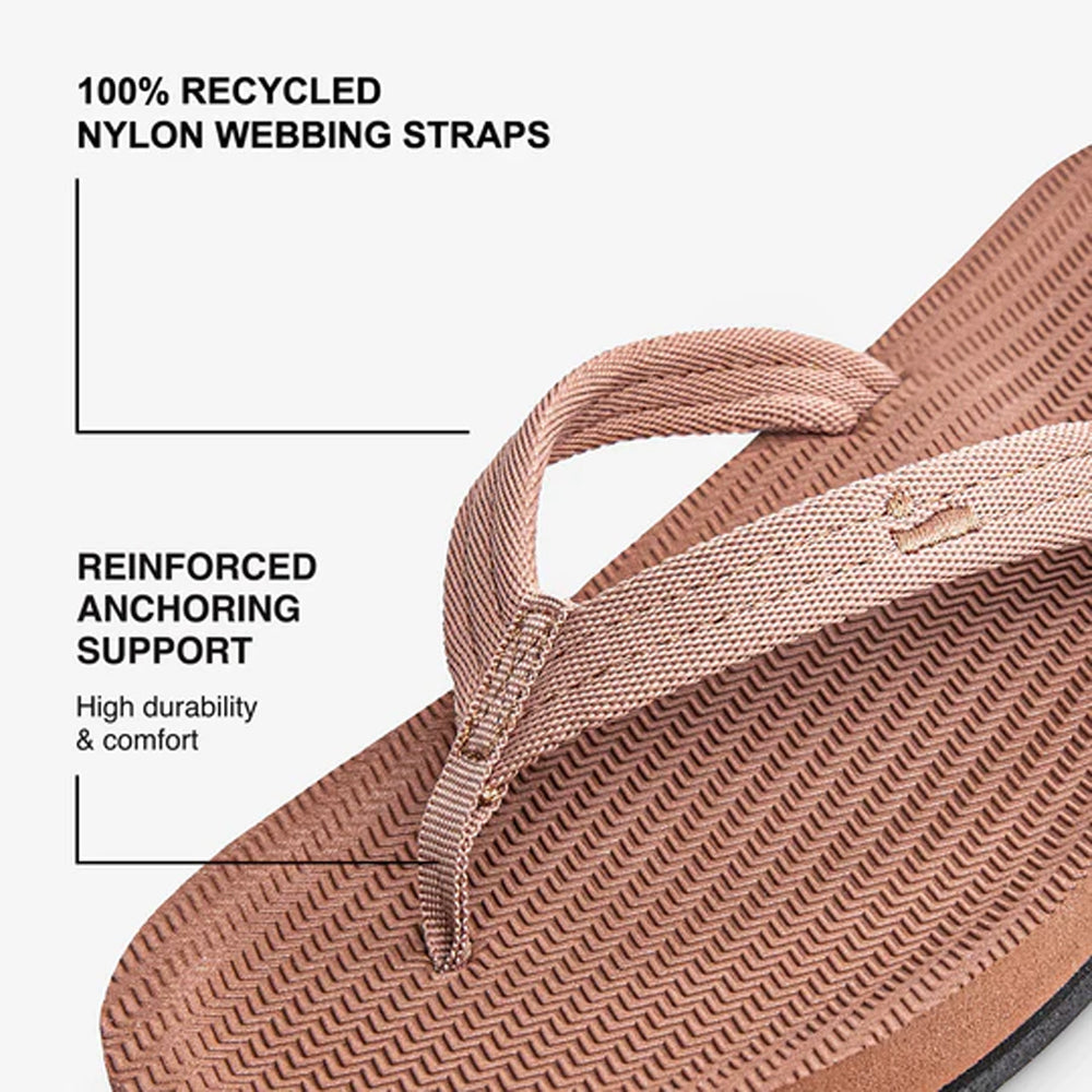 Indosole - Womens Flip Flops - Easy Living - Rust Sandals Indosole