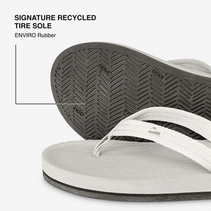 Indosole - Womens Flip Flops - Easy Living - Sea Salt Sandals Indosole