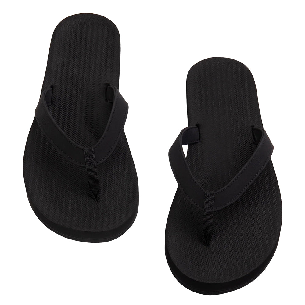 Indosole - Womens Flip Flops - ESSNTLS - Black Sandals Indosole
