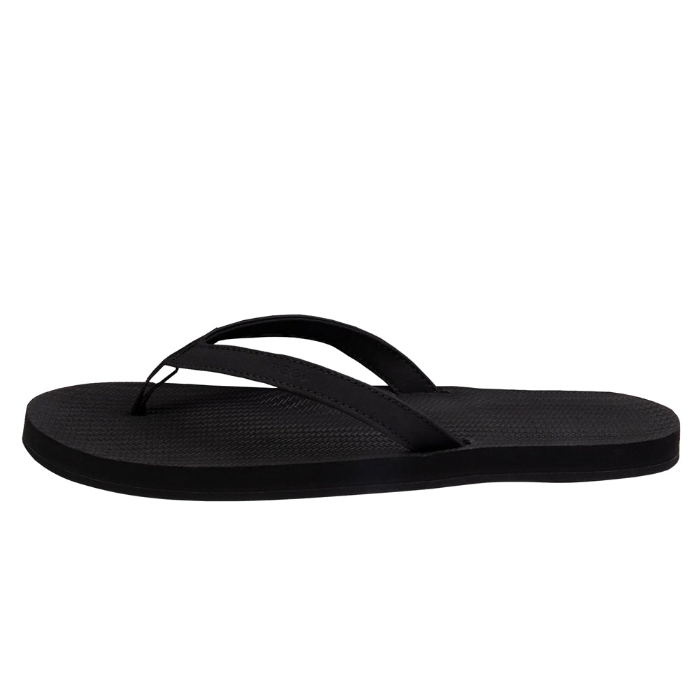 Indosole - Womens Flip Flops - ESSNTLS - Black Sandals Indosole