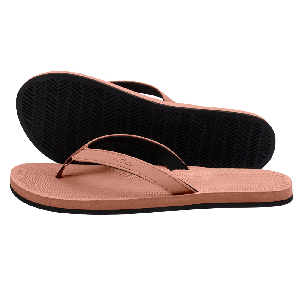 Indosole - Womens Flip Flops - ESSNTLS - Rust Sandals Indosole